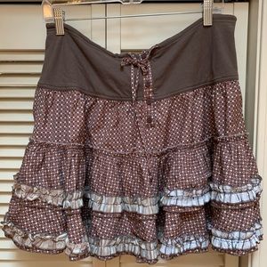 Free People Ruffle Skirt, Size Medium
